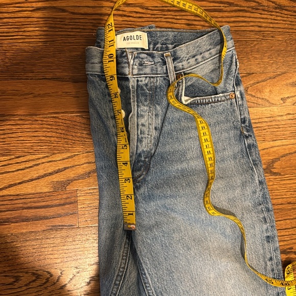 Agolde Blue Ankle Cropped Jeans Classic Style - Picture 5 of 5